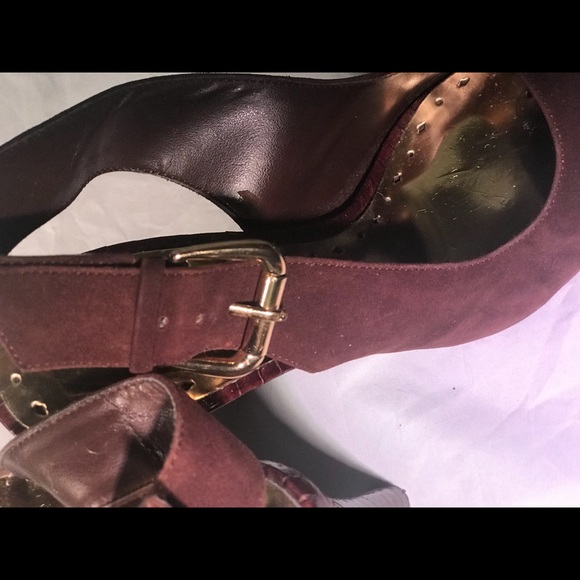 BCBG Brown Peep-toe Slingback’s size 7 $16 - Picture 4 of 5